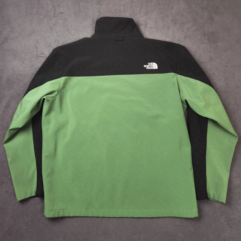 The North Face Apex Bionic Sweater Jacket Mens XL Black Green Full Zip Softshell